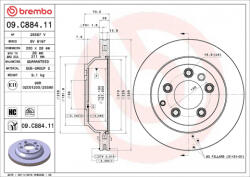 Brembo Disc frana spate BREMBO 09. C884.11 (09.C884.11)