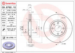 Brembo Disc frana fata BREMBO 09.8760. 11 (09.8760.11)