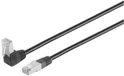 MicroConnect Cablu retea CAT6 U/UTP 2m PVC, RJ45 90 grade, negru (UTP602BA)