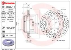 BREMBO fékkorong lyukasztás/belső hűtött Ø299mm 09. C085.11