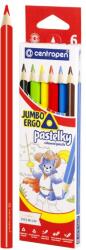 Centropen Creioane triunghiulare CENTROPEN JUMBO, 6 culori