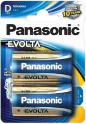 Panasonic EVOLTA Alkaline LR20EGE/2BP 1, 5V tartós D góliát elem (Panasonic-LR20EGE-2BP)