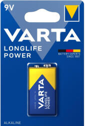 VARTA LONGLIFE Power Alkaline 6LR61 4922 tartós 9V elem (Varta-Longlife-Power-6LR61)