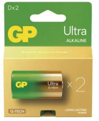 GP Batteries ULTRA Alkaline LR20/2C G-TECH B02412 1, 5V tartós D góliát elem (GP-Ultra-LR20-2C)
