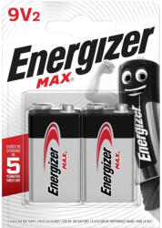 Energizer Max Alkaline 6LR61/2BP tartós 9V elem (Energizer-Max-6LR61-2BP)