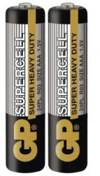 GP Batteries SUPERCELL R03/2S 24PL B1110 1, 5V féltartós AAA mikro elem (GP-Supercell-R03-2S)