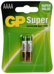 GP Batteries SUPER Alkaline LR61/2C 25A B1306 1, 5V tartós AAAA mikro elem (GP-Super-LR61-2C)