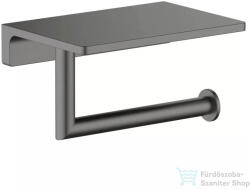 AREZZO design RONO WC papír tartó, polccal, gun metal AR-030046GM (AR-030046GM)
