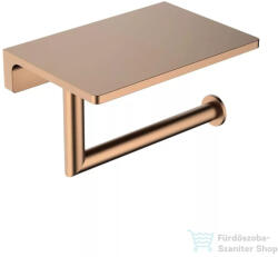 AREZZO design RONO WC papír tartó, polccal, szálcsiszolt bronz AR-030046BB (AR-030046BB)