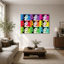 Katy Perry pop art stílusú kilenc portré vászonkép (bety_1676)