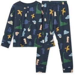 Liewood kétrészes pizsama gyerek pamut elasztánnal Wilhelm Grow Printed Pyjamas Set - sötétkék 122-128