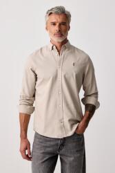 U. S. Polo Assn U. S. Polo Assn. férfi pamut ing PEACHED OXFORD LS - bézs S