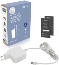 mitsu Laptop power charger adapter 45W USB type C USB-C 5V-9V-12V-15V/3A, 20V/2.25A PD (ZM/USBC45W) - pcone