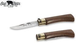 ANTONINI OLDBEAR 9307/19_LN / Zsebkés rozsdamentes acél pengével és diófa nyéllel - barna 80 mm (AEC0003)