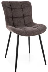  Scaun de dining tapitat ZEVORI, negru/cappuccino