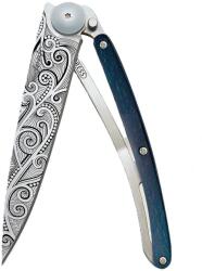 DEEJO 1CB083 TATTOO BLUE BEECH / Ultrakönnyű zsebkés pácolt bükkfa nyéllel (1CB083)