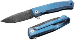 lionSTEEL MYTO MT01D BL / Luxus zsebkés tömör titán nyéllel és damaszkuszi acél pengével - kék (LION0245)