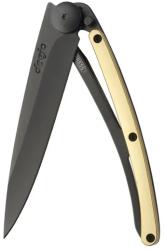 DEEJO 1GM010 GOLD BLACK / Ultrakönnyű zsebkés aranyozott nyéllel (1GM010)