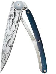DEEJO 1CB081 TATTOO BLUE BEECH / Ultrakönnyű zsebkés pácolt bükkfa nyéllel (1CB081)
