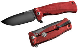 lionSTEEL SR11A RB / Komfort zsebkés merev titán kerettel és fekete pengével - piros (LION0166)