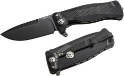 lionSTEEL SR11A BB / Komfort zsebkés merev titán kerettel és fekete pengével - fekete (LION0146)