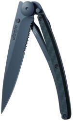 DEEJO 1GC500 SERRATION BLACK / Ultrakönnyű zsebkés karbon markolattal (1GC500)