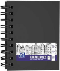 OXFORD Caiet pentru schite A6, OXFORD Sketchbook, 96 file-100g/mp, coperta carton rigida - negru (OX-400152626)