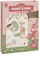 Little Dutch mágneses rajzoló készlet letörölhető ficcel - Rosa Fairy Garden (BT126894)