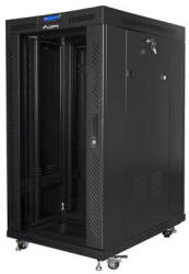 Lanberg Free-standing cabinet 19 inches 22U 800x1000 glass doors LCD (flat pack) V2 black (FF01-8022-12BL) - pcone