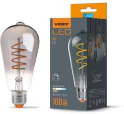 VIDEX LED Bulb VIDEX-E27-ST64-4W-FIL-DIM-SPIRAL-GRAPHITE-WW VLE-ST64FGD-04271 (VX-VLE-ST64FGD-04271)
