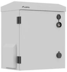 Lanberg 10" IP55 Outdoor Wall/Pole-Mount Rack Cabinet, 320 ? 220 ? 400 mm, Grey (Assembled) (WAH1-3240-00S) - pcone