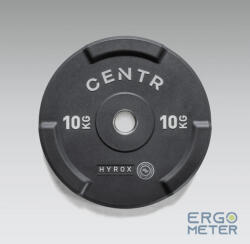  Centr x HYROX edző sorozat gumibevonatú egymásba kapcsolható BUMPER PLATES 10 kg (HRBP10kgs) Súlytárcsa