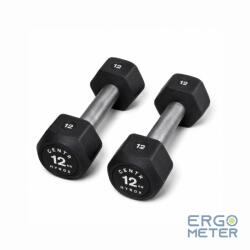  Centr x HYROX edző sorozat gumibevonatú DUMBBELL 12 kg (HRDB12kg)