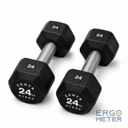  Centr x HYROX edző sorozat gumibevonatú DUMBBELL 24 kg (HRDB24kg)