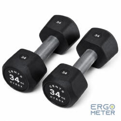  Centr x HYROX edző sorozat gumibevonatú DUMBBELL 34 kg (HRDB34kg)