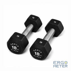  Centr x HYROX edző sorozat gumibevonatú DUMBBELL 18 kg (HRDB18kg)