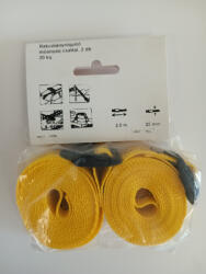  Rakományrögzítő műanyag csattal sárga 25mm x 2 m /2db/20kg