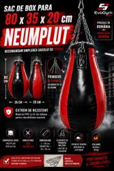 EvoGym ART Sac de box para EvoGym ART 80x35x20 cm Negru+Rosu Neumplut Sac de box