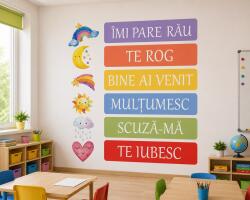Eosette Sticker Decorativ de Perete Cuvinte Magice, 126x118 cm