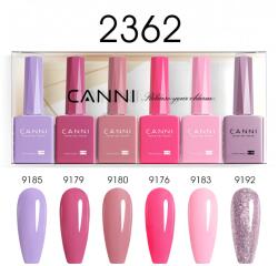 CANNI HEMA FREE UV/LED gél lakk szett 6x9ml - 2362 (1302k2)