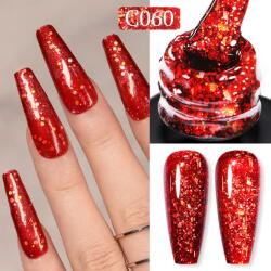 BORN PRETTY Pro UV/LED HEMA FREE gél lakk 15 ml - C060 - Red Sequins (58740-60)