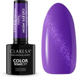 Claresa UV/LED gél lakk 5g - CAT EYE Neon Purple