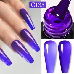 BORN PRETTY Pro UV/LED HEMA FREE gél lakk 15 ml - C135 - Jelly True Purple (59475-75)