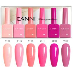 CANNI HEMA FREE UV/LED gél lakk szett 6x9ml - 2334 (1302k2)