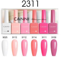 CANNI HEMA FREE UV/LED gél lakk szett 6x9ml - 2311 - Blush Bliss Bouquet (1302k2)
