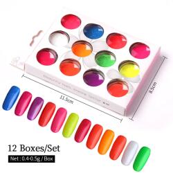 Born Pretty Neon pigment por szett - 12db-os