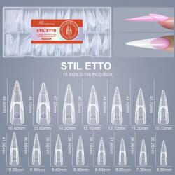 Palota Nails Francia Reverse Tip - 150 db/box - Stiletto