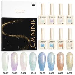 CANNI HEMA FREE szett 8x9ml - No. 09 - Aurora Glitter Collection (13031IK)