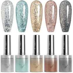 VENALISA 5 db-os UV/LED Glitter gél lakk szett - 5x10 ml - GC04 (95121k)