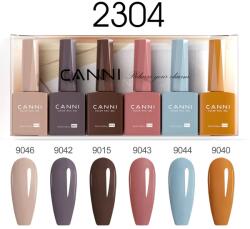 CANNI HEMA FREE UV/LED gél lakk szett 6x9ml - 2304 - Boho Chic Palette (1302k2)
